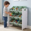 Liberty House Toys Kids 9 Bin Storage Unit - White & Forest Green
