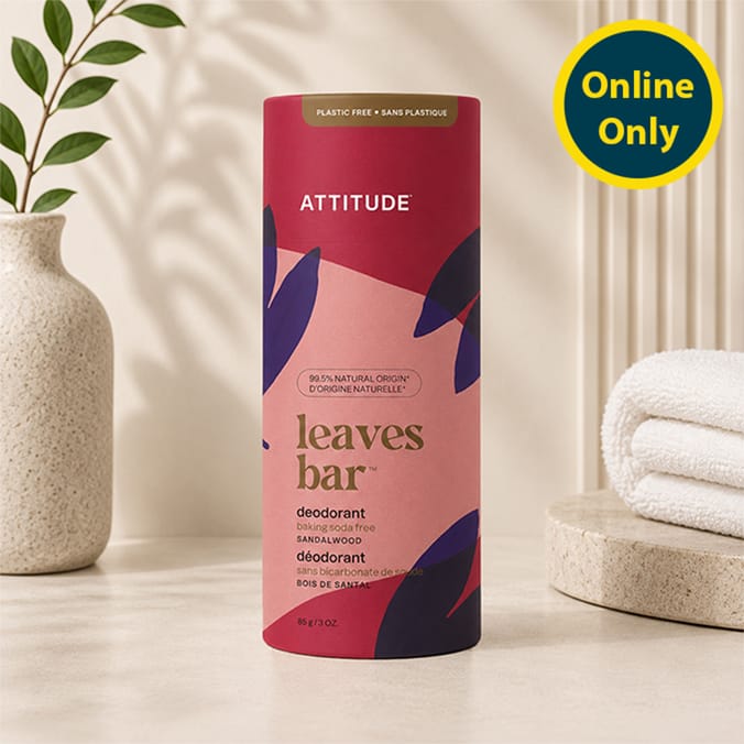 Attitude Natural Care Leaves Bar Sandalwood Deodorant 85g