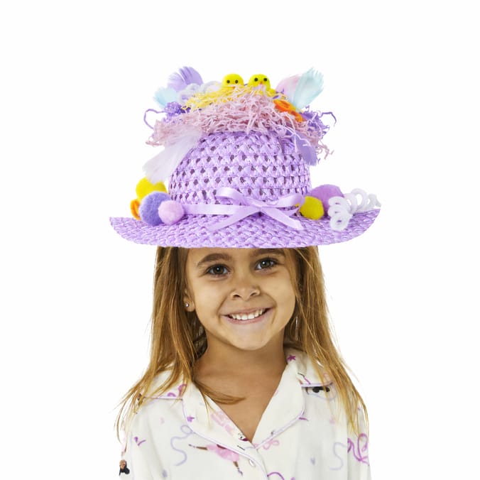 Happy Easter Bonnet Craft Set - Purple