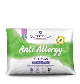 Slumberdown Anti Allergy Pillow 2 Pack - Medium Support