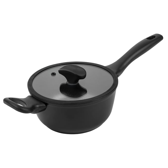 Prestige Nadiya Black Round Aluminium Non-Stick Cookware Set Pack of 4