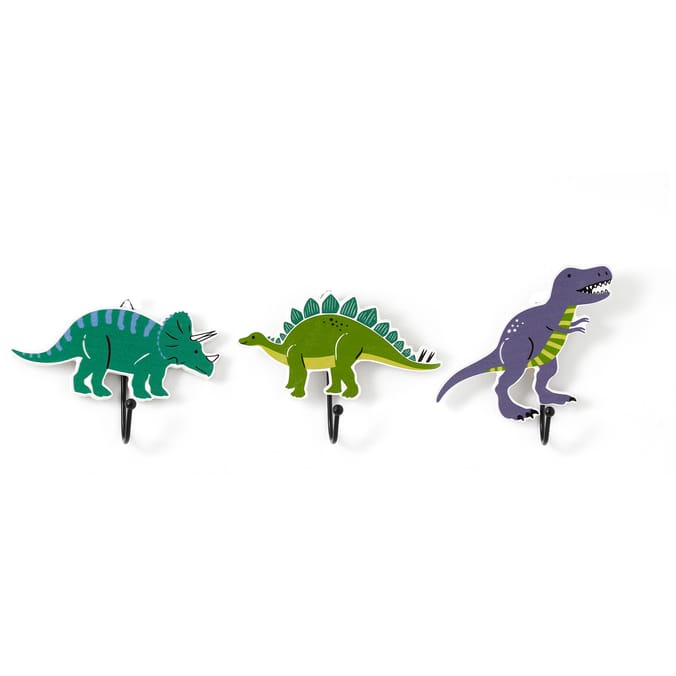 The Kids Edit Dinosaur Coat Hooks 3 Pack