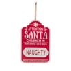 Sleigh Bells Naughty Or Nice Tree Plaque