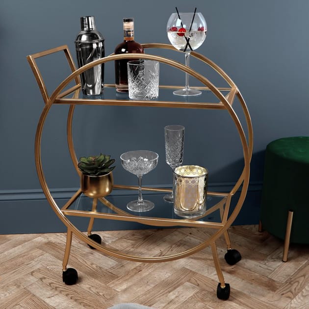 Home Collections 2 Tier Drinks Trolley Home Bargains