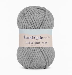 Crafty Things Cable Knit Yarn - Grey