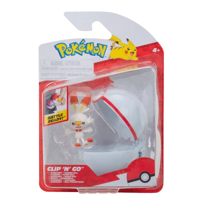 Pokemon Clip 'N' Go Poké Ball Figure - Scorbunny