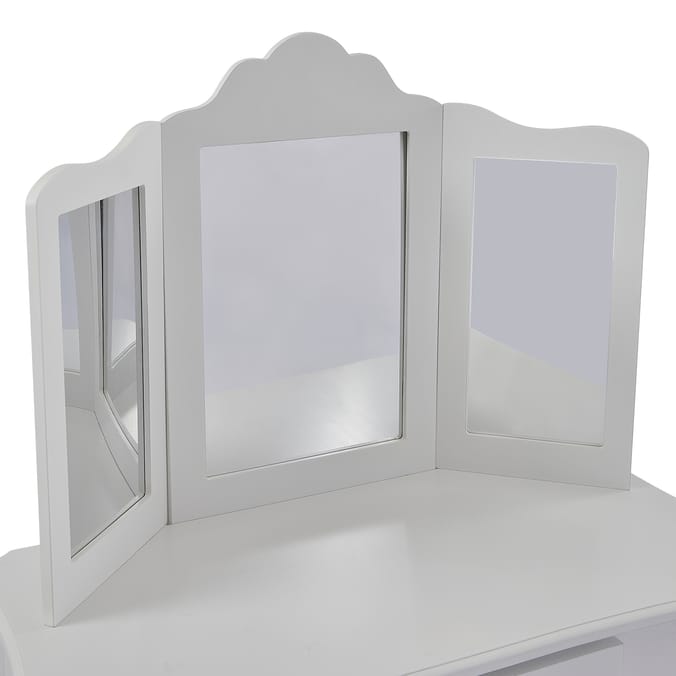 Liberty House Toys Kids White Vanity Table and Stool Set