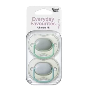 Tommee Tippee Everyday Favourites Ultimate Fits Soother 6-18 Months - Grey