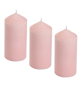 Wickford & Co Scented Small Pillar Candle - Blush Beaches x3