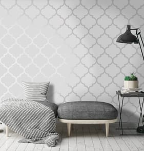 K2 Feature Wallpapers Metallic Latice 60322 - Silver
