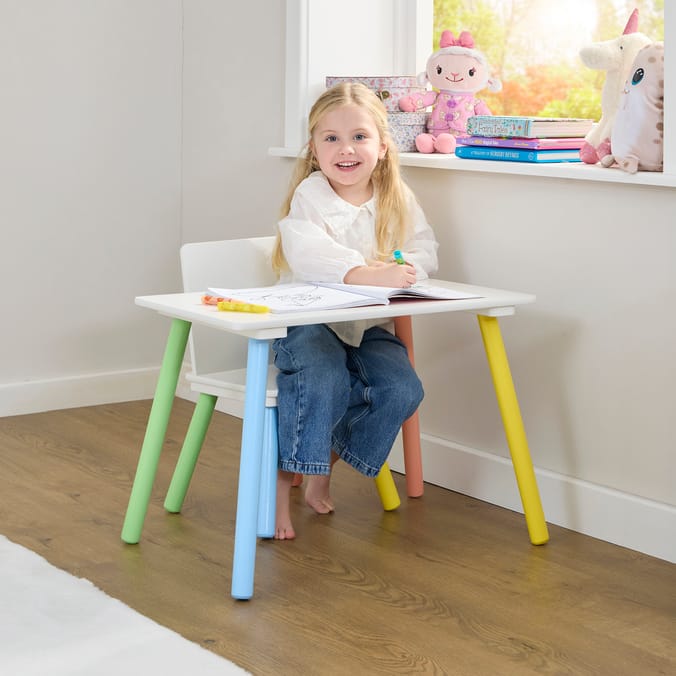 Liberty House Toys Kids Rainbow Table & Chair Set