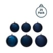 Festive Feeling Mixed Size Christmas Baubles 25 Pack
