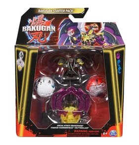 Bakugan Starter 3-Pack, Special Attack Dragonoid, Titanium Hammerhead, and Butterclaw
