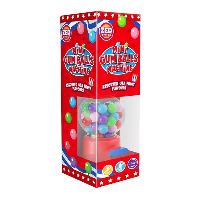ZED Candy Mini Gumballs Machine Gift Pack 175g