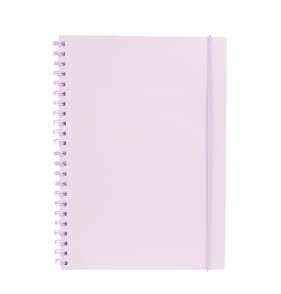 Back To School A4 Spiral Notebook - Purple