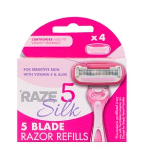 Raze Silk 5 Blade Refills 4 Pack