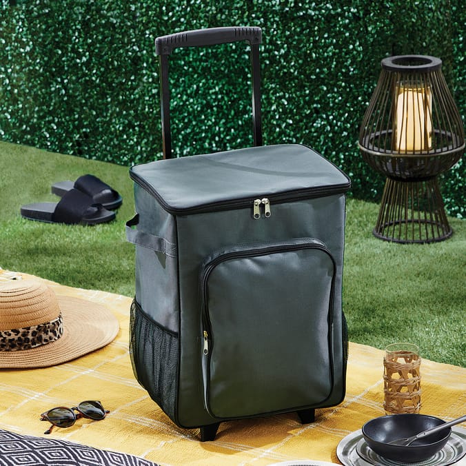 Cool bag trolley with wheels clearance