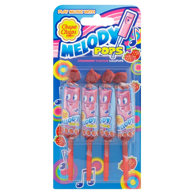Chupa Chups Melody Pops Strawberry Flavour Lollipops 14g