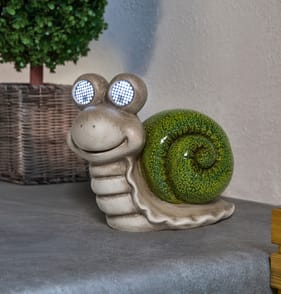 Firefly Novelty Snail With Animated LED Eyes Solar Light