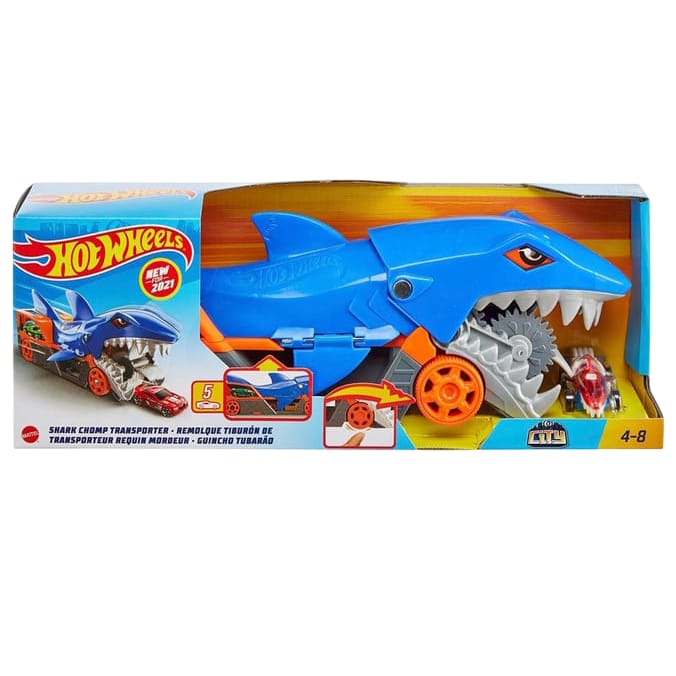 Hot Wheels Shark Chomp Transporter Play Set