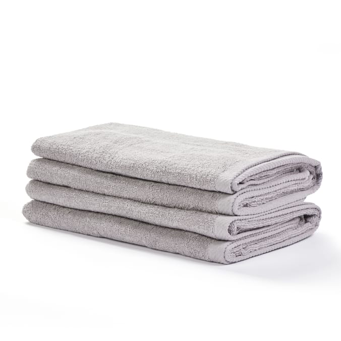 Everyday Essentials 100% Cotton Bath Sheet 2 Pack - Grey