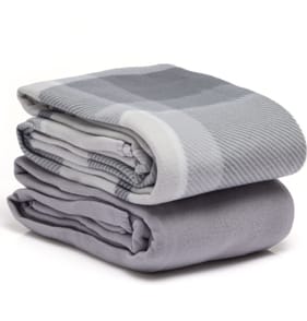 Home Collections Fleece Throw Twin Pack - Grey/White