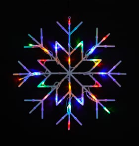  Prestige Battery Operated LED Snowflake Window Light 27cm - Multi