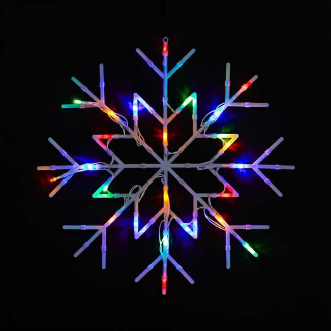 Prestige Battery Operated LED Snowflake Window Light 27cm