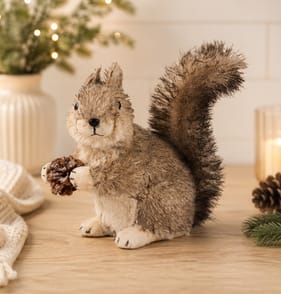 Winter Charm Sitting Squirrel Plush