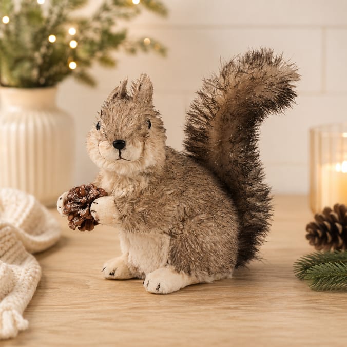 Winter Charm Sitting Squirrel Plush