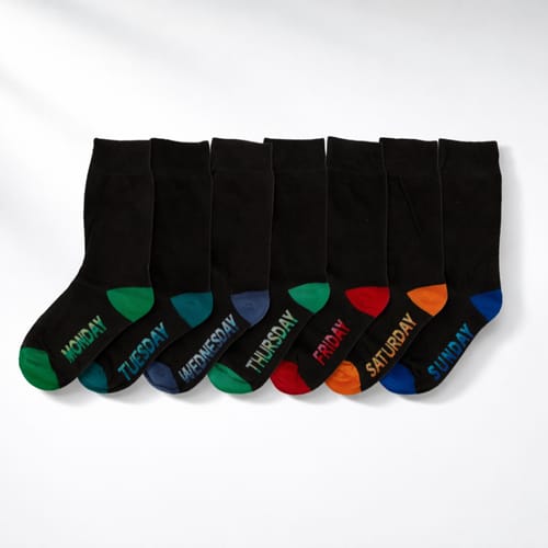 thumbnail image 2 of Cadogan Captain Woven Design Men’s Socks – Black, UK 5-12, Mid Calf (X6S025) 2 of 5
