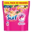 Surf 3 in 1 Laundry Washing Detergent Capsules 60 washes - Tropical Lily