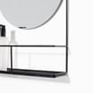 Home Collections Black Metal Wall Mirror & Shelf