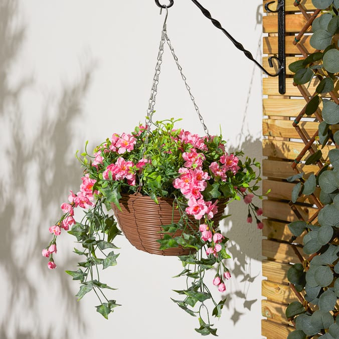 Jardin Artificial Consolida Ajacis Hanging Basket