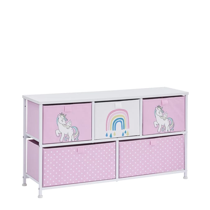 Liberty House Toys Kids Unicorn 5 Drawer Storage Chest