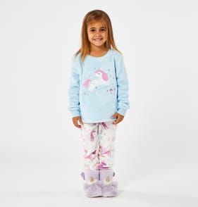 Originals Girls Fleece Unicorn Pyjamas