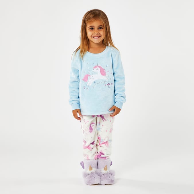 Originals Girls Fleece Unicorn Pyjamas