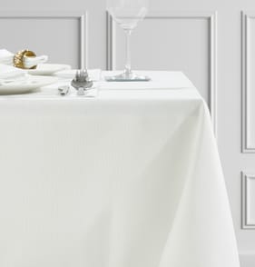 Home Collections Sparkle Table Cloth - White 137 x 229