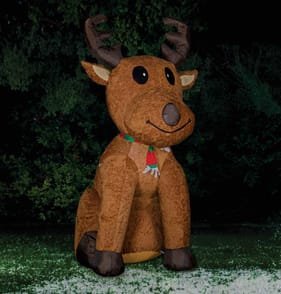 Prestige Mains Operated Light-Up Self Inflating Reindeer 6ft