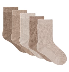 Pure Baby Beige Socks 5 Pack - Size 0-2.5
