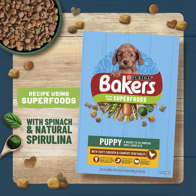 Bakers Chicken Veg Dry Puppy Food 2.85kg Home Bargains