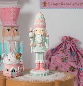Sleigh Bells Pastel Cupcake Nutcracker