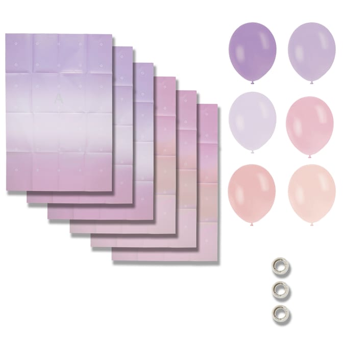 Let's Party Balloon Backdrop - Pastel