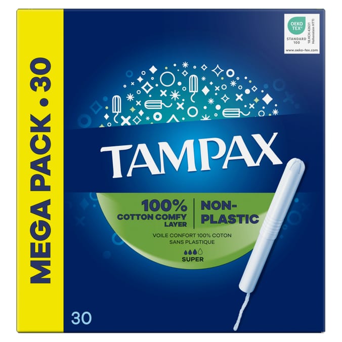 Tampax Super Tampons With Applicator 30s