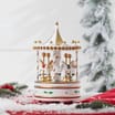 Festive Feeling Wooden Musical Carousel