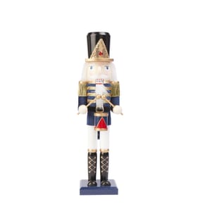 Festive Feeling Wooden Christmas Nutcracker 38cm - Blue