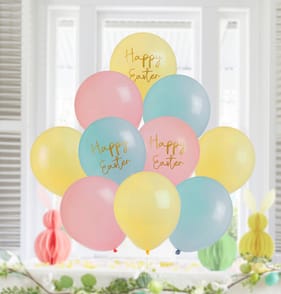 Happy Easter Balloons 10 Pack x2