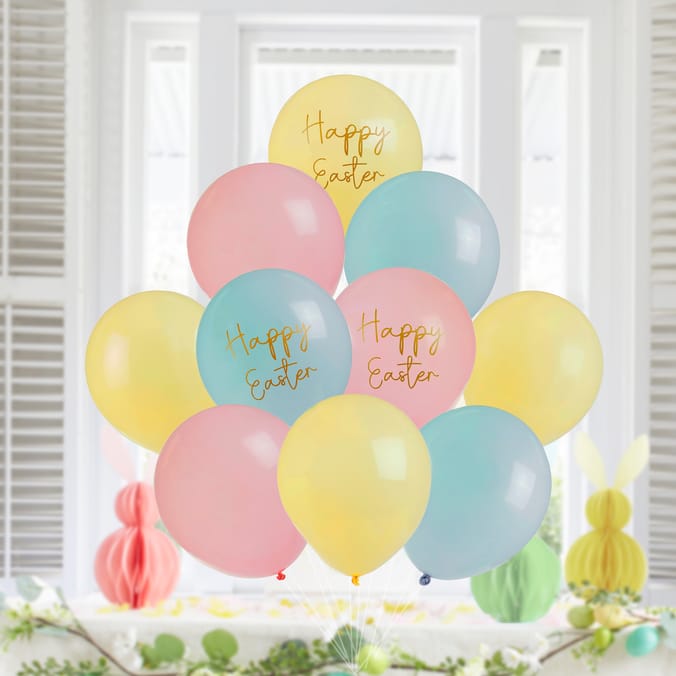 Happy Easter Balloons 10 Pack x2