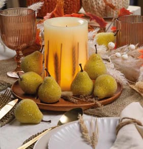 The Lifestyle Edit Harvest Artificial Frosted Pears 8 Pack