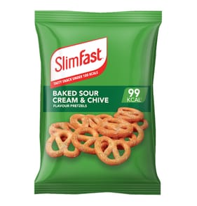 SlimFast Baked Pretzels 23g - Sour Cream & Chive x24